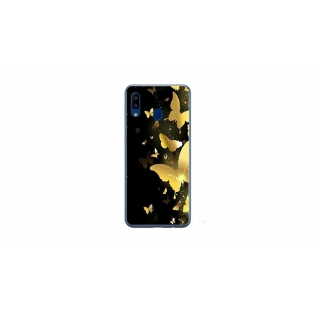 Husa personalizata tip carcasa HQPrint pentru Samsung Galaxy A40, model Butterfly 6, multicolor, S1D1M0045