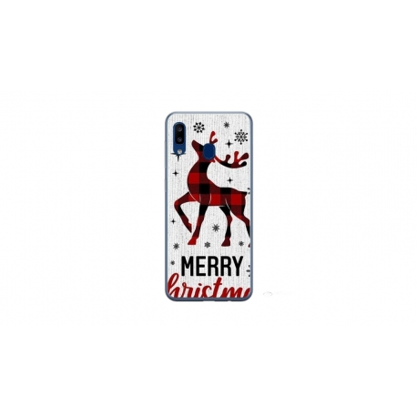Husa personalizata tip carcasa HQPrint pentru Samsung Galaxy A40, model Merry Christmas Reindeer 1, multicolor, S1D1M0049