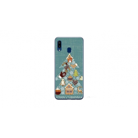 Husa personalizata tip carcasa HQPrint pentru Samsung Galaxy A40, model Merry Christmas 1, multicolor, S1D1M0056