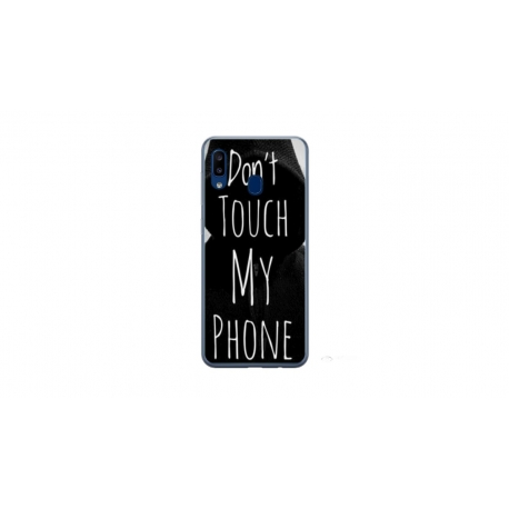 Husa personalizata tip carcasa HQPrint pentru Samsung Galaxy A40, model Dont touch my phone 2, multicolor, S1D1M0065