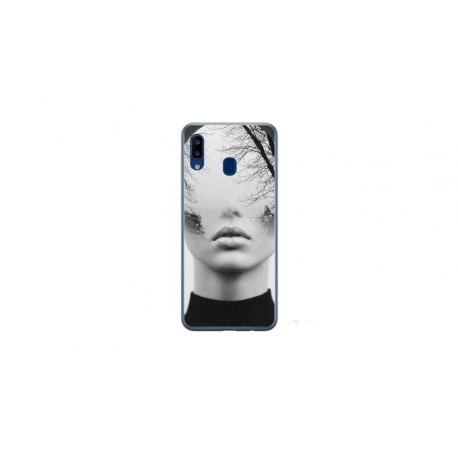 Husa personalizata tip carcasa HQPrint pentru Samsung Galaxy A40, model Abstract Lady, multicolor, S1D1M0066