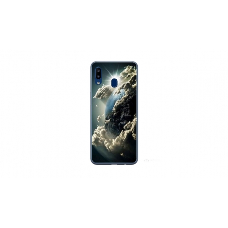 Husa personalizata tip carcasa HQPrint pentru Samsung Galaxy A40, model Cloudy Earth, multicolor, S1D1M0067