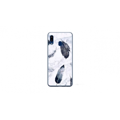 Husa personalizata tip carcasa HQPrint pentru Samsung Galaxy A40, model Leaf Design 2, multicolor, S1D1M0071