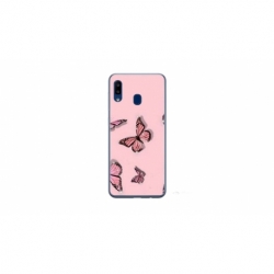 Husa personalizata tip carcasa HQPrint pentru Samsung Galaxy A40, model Butterfly 7, multicolor, S1D1M0076