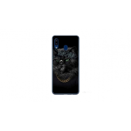 Husa personalizata tip carcasa HQPrint pentru Samsung Galaxy A40, model Black Cat 4, multicolor, S1D1M0097