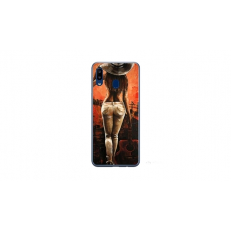 Husa personalizata tip carcasa HQPrint pentru Samsung Galaxy A40, model Sexy Lady, multicolor, S1D1M0113