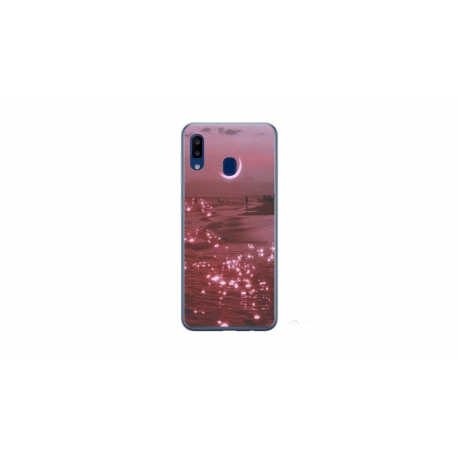 Husa personalizata tip carcasa HQPrint pentru Samsung Galaxy A40, model Pink Sky, multicolor, S1D1M0129