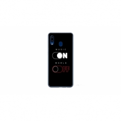 Husa personalizata tip carcasa HQPrint pentru Samsung Galaxy A40, model Phone On World Off, multicolor, S1D1M0131
