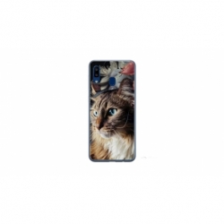 Husa personalizata tip carcasa HQPrint pentru Samsung Galaxy A40, model Cat 1, multicolor, S1D1M0143