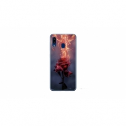 Husa personalizata tip carcasa HQPrint pentru Samsung Galaxy A40, model Fire Rose, multicolor, S1D1M0158
