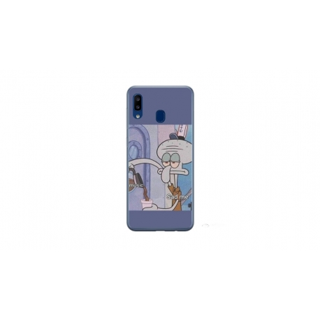 Husa personalizata tip carcasa HQPrint pentru Samsung Galaxy A40, model Squidward 1, multicolor, S1D1M0161