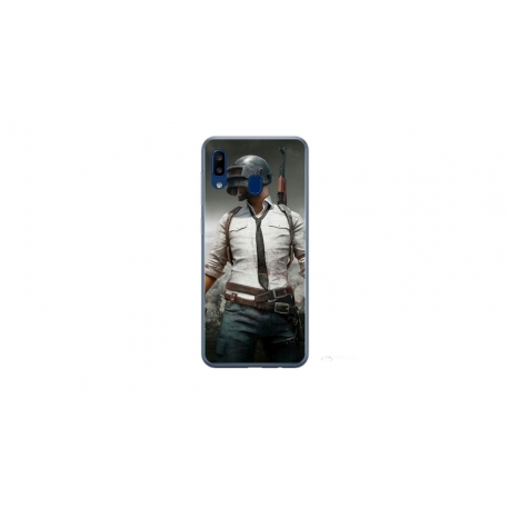Husa personalizata tip carcasa HQPrint pentru Samsung Galaxy A40, model PUBG 1, multicolor, S1D1M0214