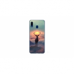 Husa personalizata tip carcasa HQPrint pentru Samsung Galaxy A40, model Antlers, multicolor, S1D1M0303