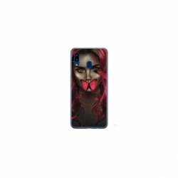 Husa personalizata tip carcasa HQPrint pentru Samsung Galaxy A40, model Butterfly Mouth 2, multicolor, S1D1M0352