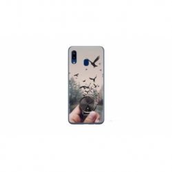 Husa personalizata tip carcasa HQPrint pentru Samsung Galaxy A40, model Time Flies 2, multicolor, S1D1M0365