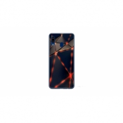 Husa personalizata tip carcasa HQPrint pentru Samsung Galaxy A40, model Lava Triangles, multicolor, S1D1M0367