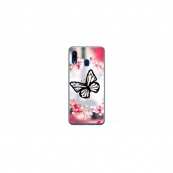 Husa personalizata tip carcasa HQPrint pentru Samsung Galaxy A40, model Butterfly 8, multicolor, S1D1M0380