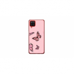 Husa personalizata tip carcasa HQPrint pentru Samsung Galaxy A12, model Butterfly 7, multicolor, S1D1M0076