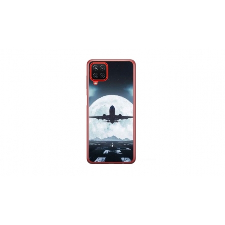 Husa personalizata tip carcasa HQPrint pentru Samsung Galaxy A12, model Moon Landing, multicolor, S1D1M0077