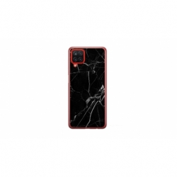 Husa personalizata tip carcasa HQPrint pentru Samsung Galaxy A12, model Black Marble, multicolor, S1D1M0229