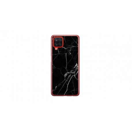 Husa personalizata tip carcasa HQPrint pentru Samsung Galaxy A12, model Black Marble, multicolor, S1D1M0229