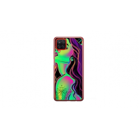 Husa personalizata tip carcasa HQPrint pentru Samsung Galaxy A12, model Colorful Girl, multicolor, S1D1M0249