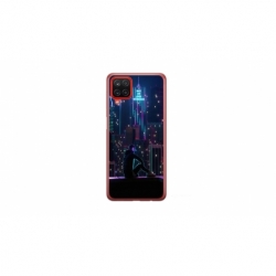 Husa personalizata tip carcasa HQPrint pentru Samsung Galaxy A12, model Neon City, multicolor, S1D1M0260