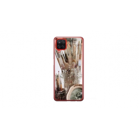 Husa personalizata tip carcasa HQPrint pentru Samsung Galaxy A12, model Brush, multicolor, S1D1M0282