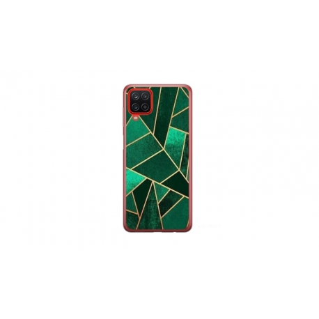 Husa personalizata tip carcasa HQPrint pentru Samsung Galaxy A12, model Emerald, multicolor, S1D1M0287