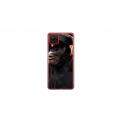 Husa personalizata tip carcasa HQPrint pentru Samsung Galaxy A12, model Monkey, multicolor, S1D1M0319