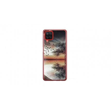 Husa personalizata tip carcasa HQPrint pentru Samsung Galaxy A12, model Time Flies 3, multicolor, S1D1M0366