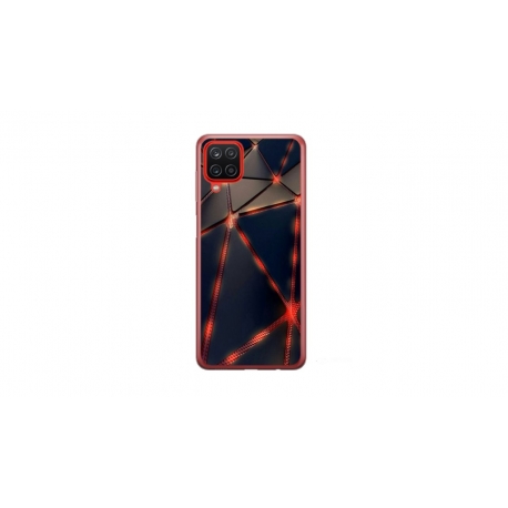 Husa personalizata tip carcasa HQPrint pentru Samsung Galaxy A12, model Lava Triangles, multicolor, S1D1M0367