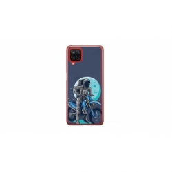 Husa personalizata tip carcasa HQPrint pentru Samsung Galaxy A12, model Biker Astronaout, multicolor, S1D1M0375