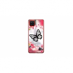 Husa personalizata tip carcasa HQPrint pentru Samsung Galaxy A12, model Butterfly 8, multicolor, S1D1M0380