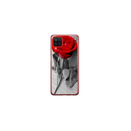 Husa personalizata tip carcasa HQPrint pentru Samsung Galaxy A12, model Rose, multicolor, S1D1M0384