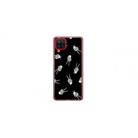 Husa personalizata tip carcasa HQPrint pentru Samsung Galaxy A12, model OK Skelly, multicolor, S1D1M0388