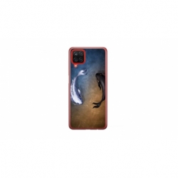 Husa personalizata tip carcasa HQPrint pentru Samsung Galaxy A12, model Ying and Yang Fish, multicolor, S1D1M0390