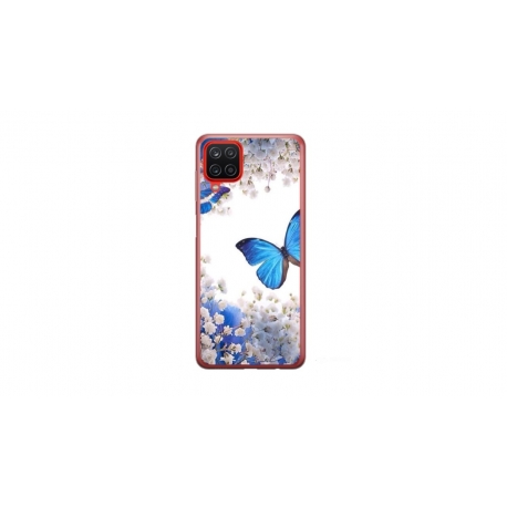 Husa personalizata tip carcasa HQPrint pentru Samsung Galaxy A12 5G, model Butterfly 4, multicolor, S1D1M0041