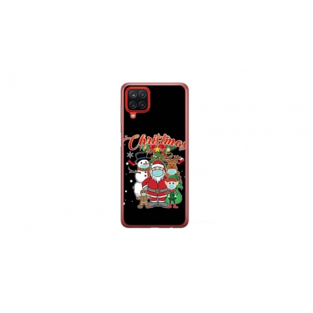 Husa personalizata tip carcasa HQPrint pentru Samsung Galaxy A12 5G, model Covid Christmas, multicolor, S1D1M0054