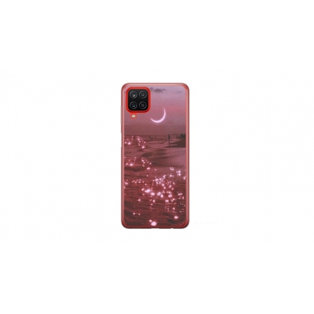 Husa personalizata tip carcasa HQPrint pentru Samsung Galaxy A12 5G, model Pink Sky, multicolor, S1D1M0129