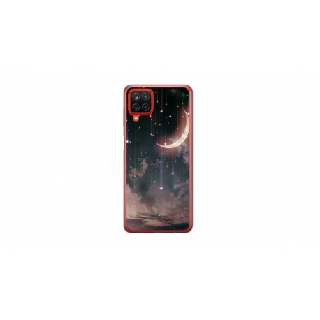 Husa personalizata tip carcasa HQPrint pentru Samsung Galaxy A12 5G, model Falling Stars, multicolor, S1D1M0269