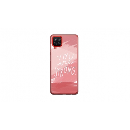 Husa personalizata tip carcasa HQPrint pentru Samsung Galaxy A12 5G, model You are Strong, multicolor, S1D1M0275