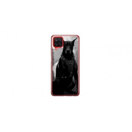 Husa personalizata tip carcasa HQPrint pentru Samsung Galaxy A22, model Doberman, multicolor, S1D1M0018