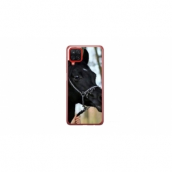 Husa personalizata tip carcasa HQPrint pentru Samsung Galaxy A22, model Black Horse, multicolor, S1D1M0019