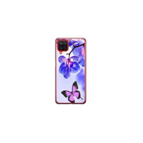Husa personalizata tip carcasa HQPrint pentru Samsung Galaxy A22, model Butterfly 2, multicolor, S1D1M0029