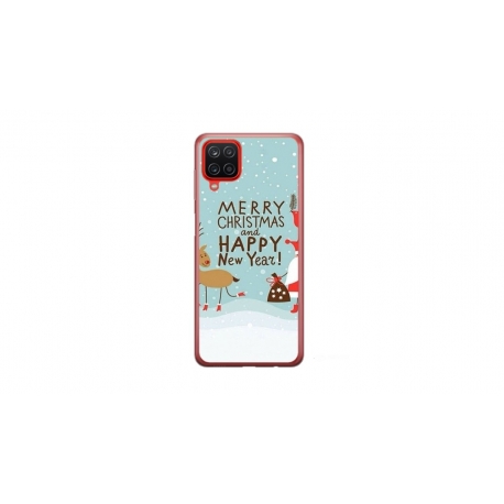 Husa personalizata tip carcasa HQPrint pentru Samsung Galaxy A22, model Happy Christmas and New Year, multicolor, S1D1M0047