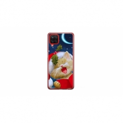 Husa personalizata tip carcasa HQPrint pentru Samsung Galaxy A22, model Christmas Cat, multicolor, S1D1M0048