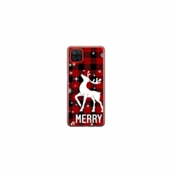 Husa personalizata tip carcasa HQPrint pentru Samsung Galaxy A22, model Merry Christmas Reindeer 2, multicolor, S1D1M0050