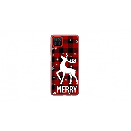 Husa personalizata tip carcasa HQPrint pentru Samsung Galaxy A22, model Merry Christmas Reindeer 2, multicolor, S1D1M0050