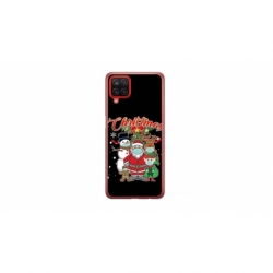 Husa personalizata tip carcasa HQPrint pentru Samsung Galaxy A22, model Covid Christmas, multicolor, S1D1M0054